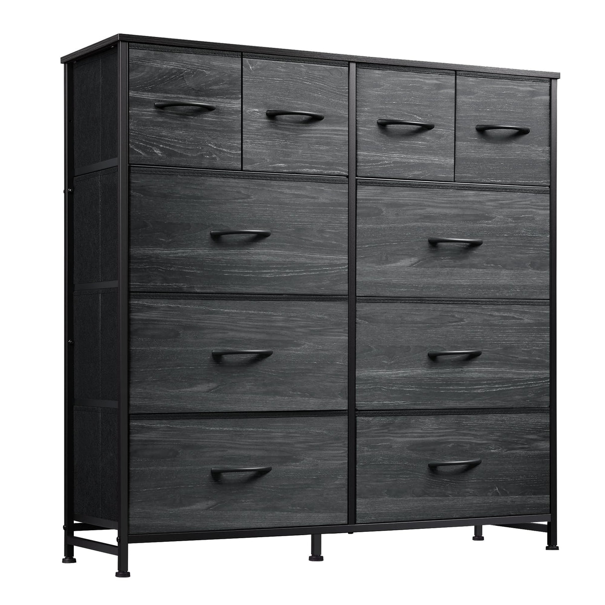 Dresser for Bedroom with 10 Fabric Drawers, Tall Chest Organizer Units for Clothing