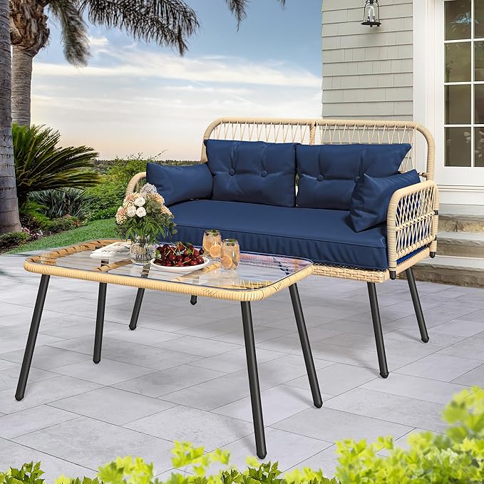 Patio Furniture Wicker Outdoor Bistro Set