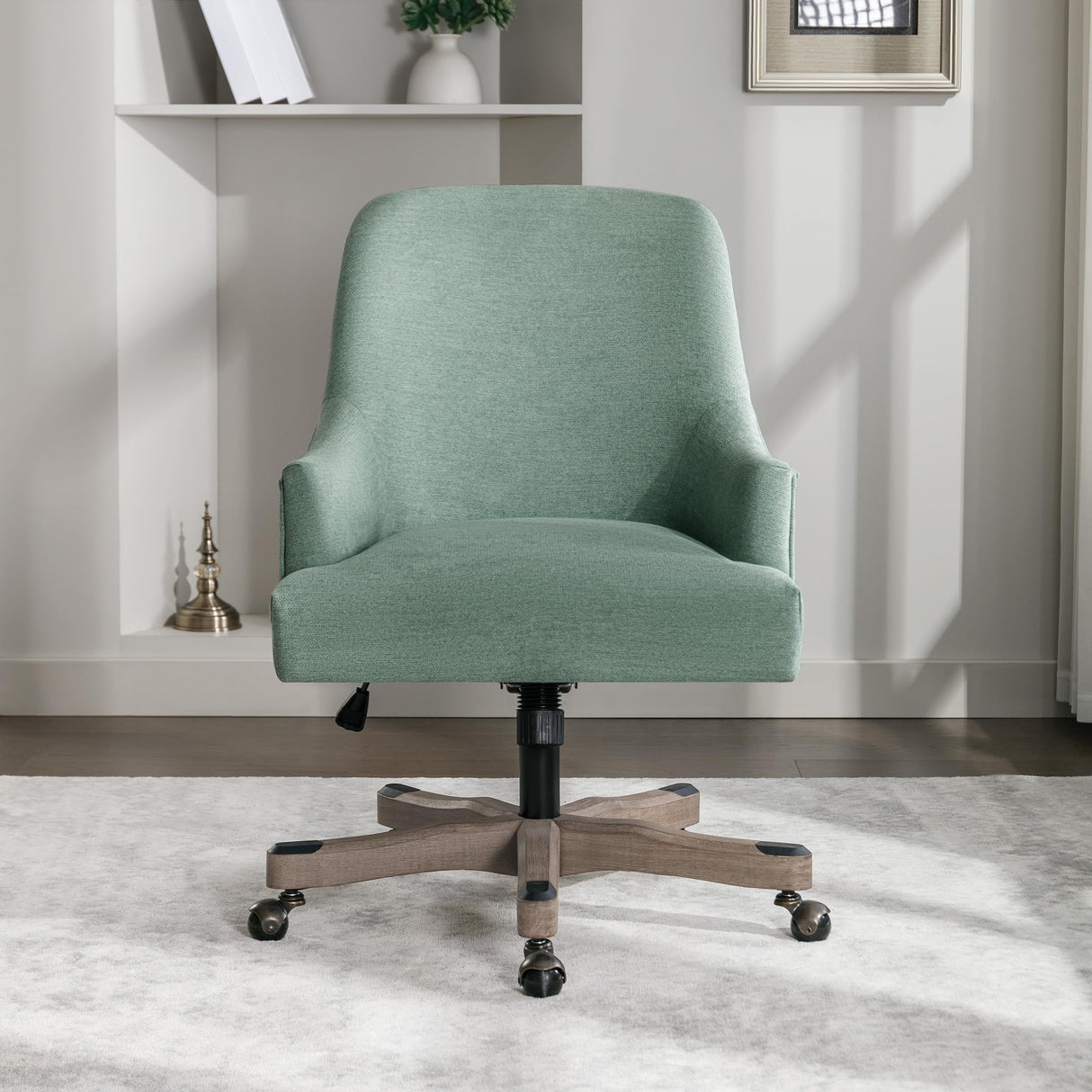 Bradwell Adjustable Swivel Office Chair - Mint Fabric