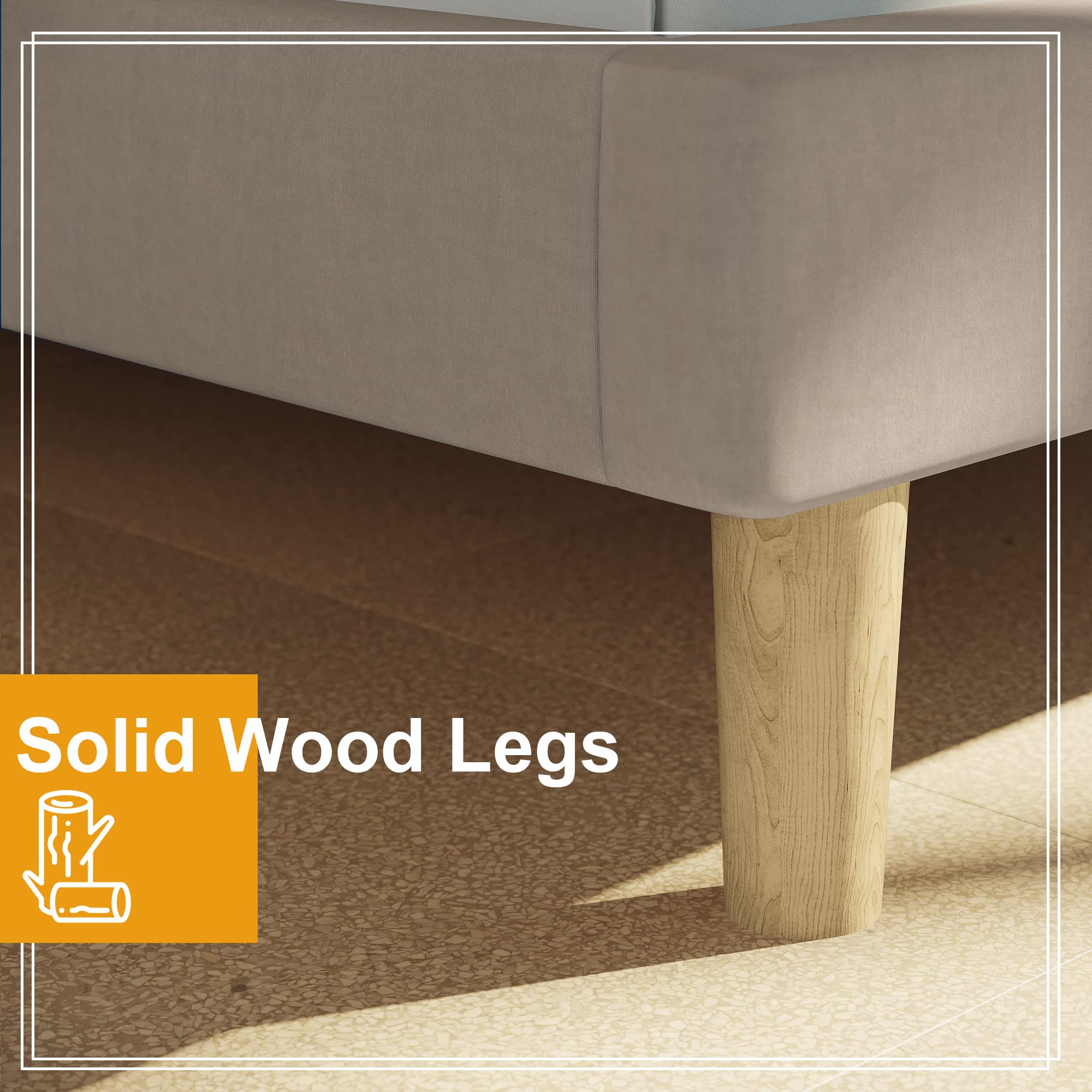 Twin Bed Frames, Velvet Upholstered Platform Bed Frame