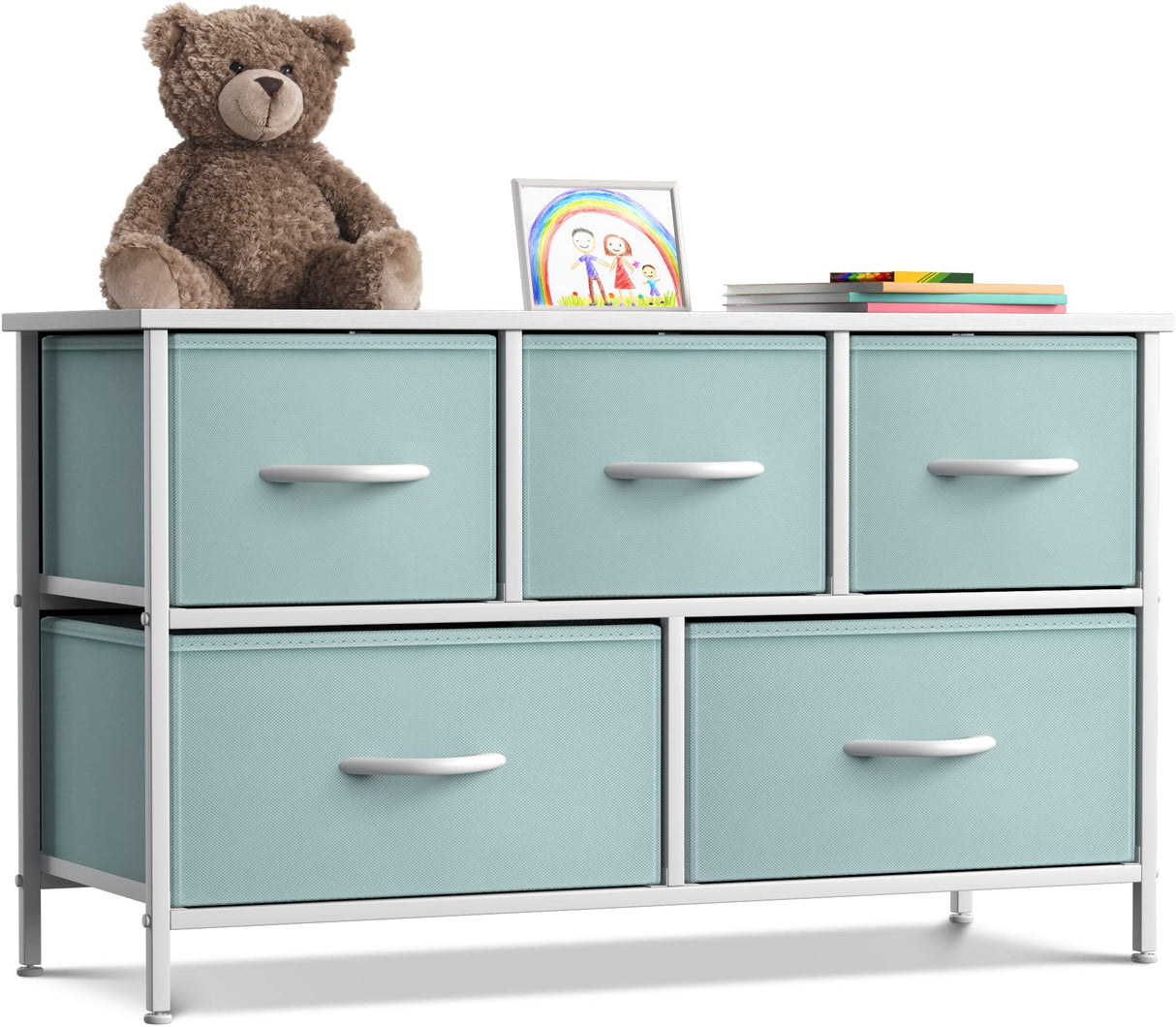 Kids Dresser with 5 Drawers - Storage Chest Organizer Unit