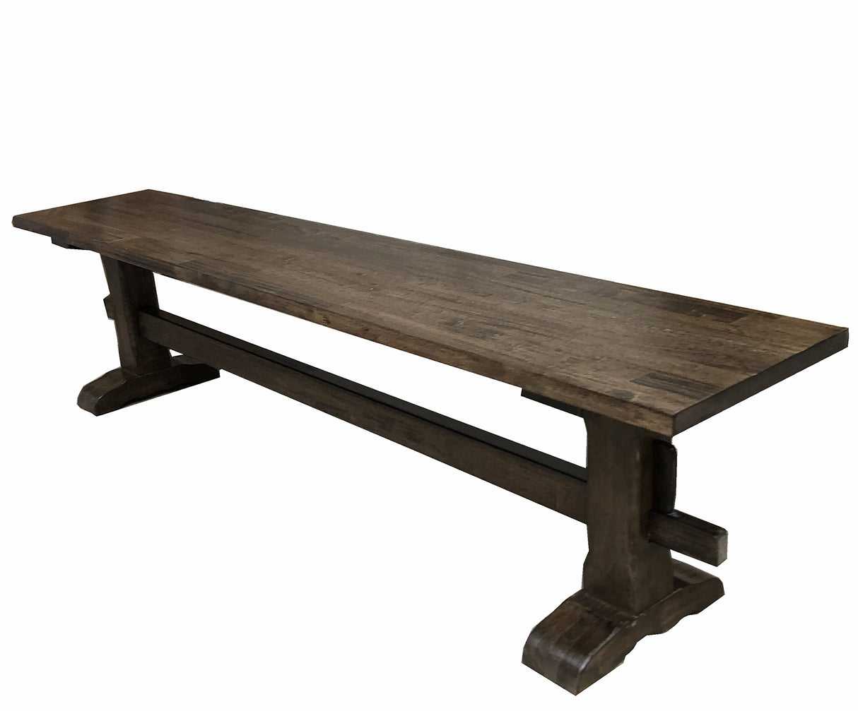 Dark Walnut Trestle Bench
