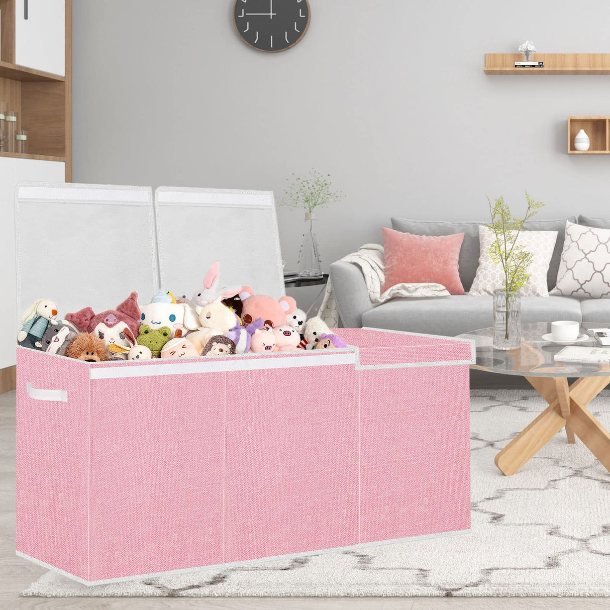 Toy Storage for Girls - Extra Large Kids Toy Box Chest,Collapsible Toy Organizers and Storage for Nursery