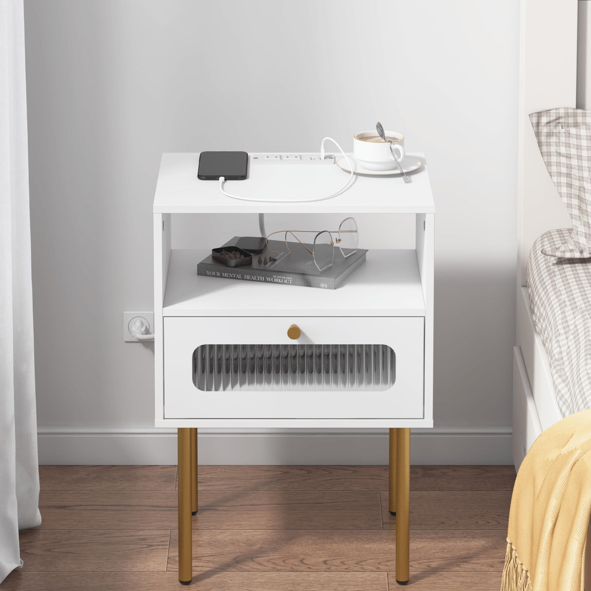 Nightstand,Modern Beside Table