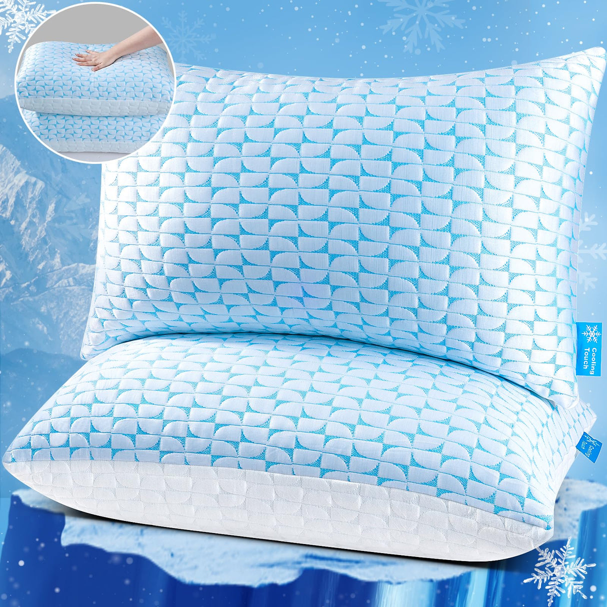 Firm Pillow Shredded Memory Foam(Adjustable Loft),Cooling Supportive Side Sleeper