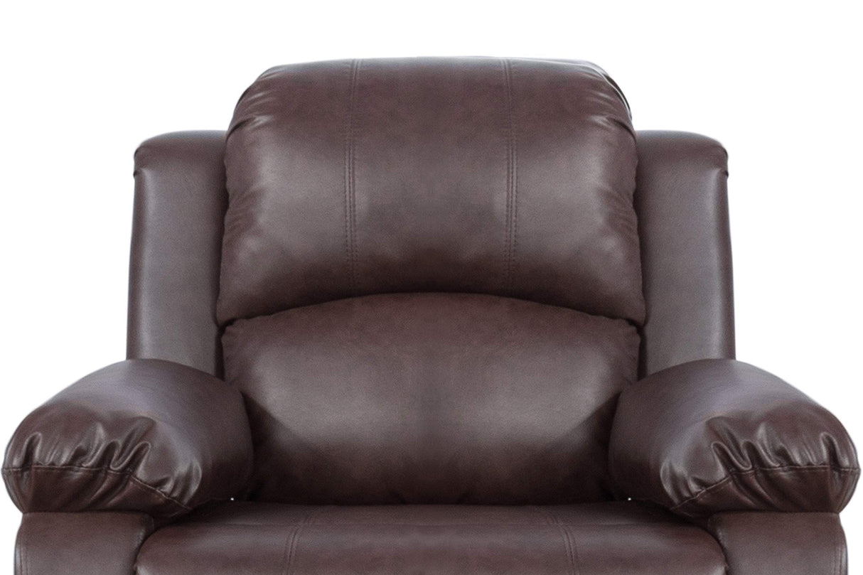 Living Room Reclining Sofa Chair|Bonded Leather Upholstery|Single Manual Reclining
