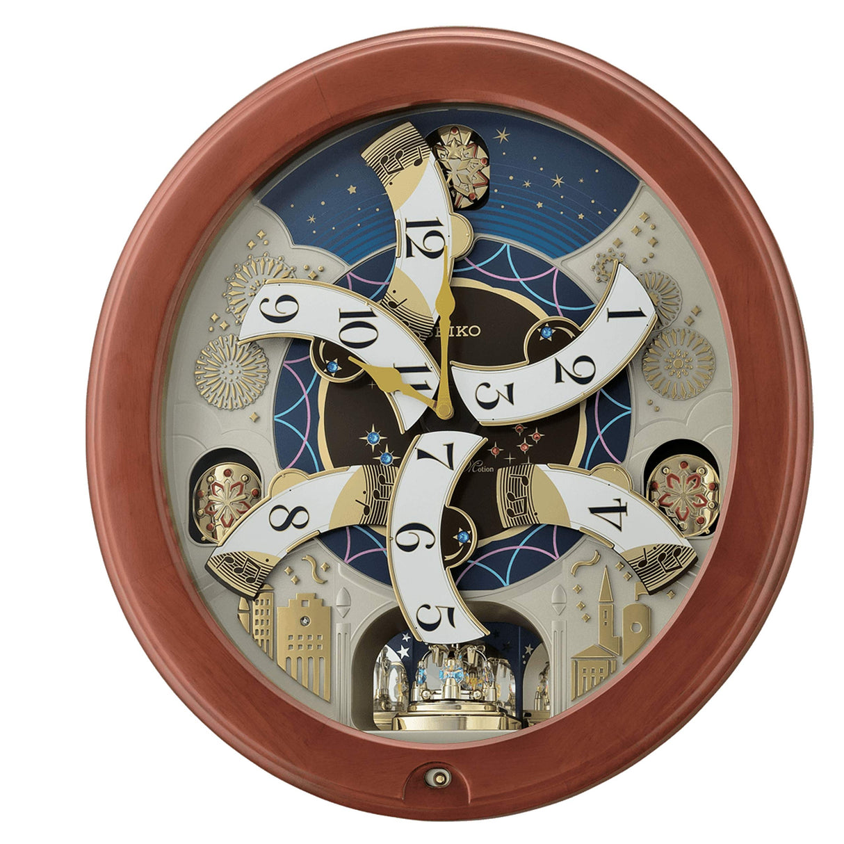 Melodies in Motion Wall Clock, Bright Starry Night