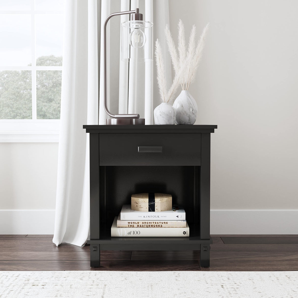 Oak Park Nightstand, Black