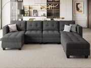 Modular Storage U-Shape Sectional Sofa Couch