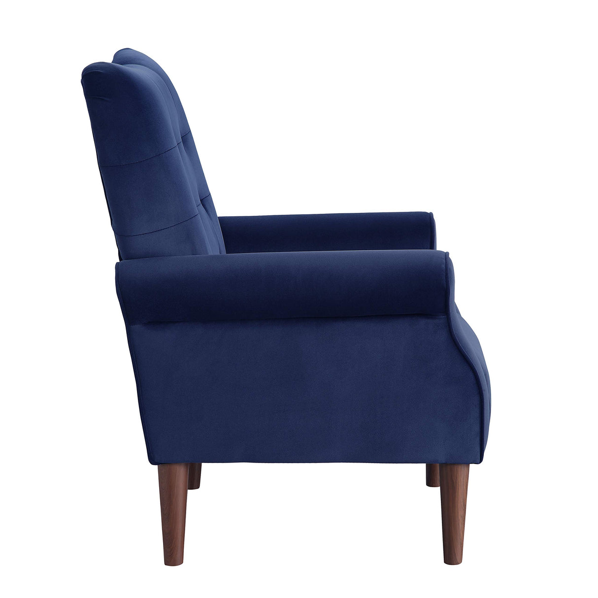 Braylee Velvet Accent Chair, Blue