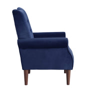 Braylee Velvet Accent Chair, Blue