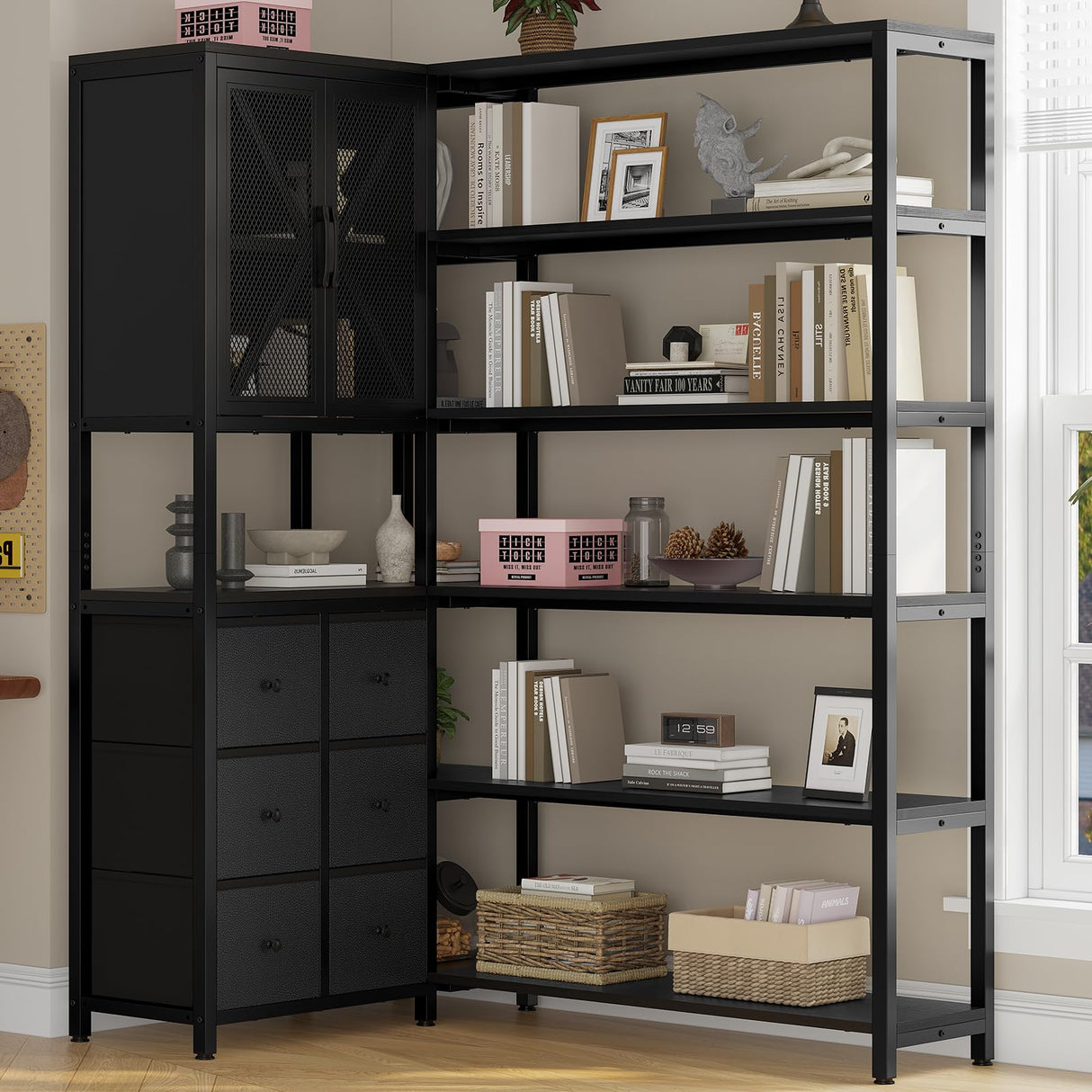 Desktop Bookshelf Countertop Bookcase Home Office Bookshelves Multifunctional