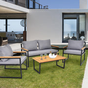 4 -Piece Outdoor Patio Furniture Set with Coffee Table, Patio Conversation Set