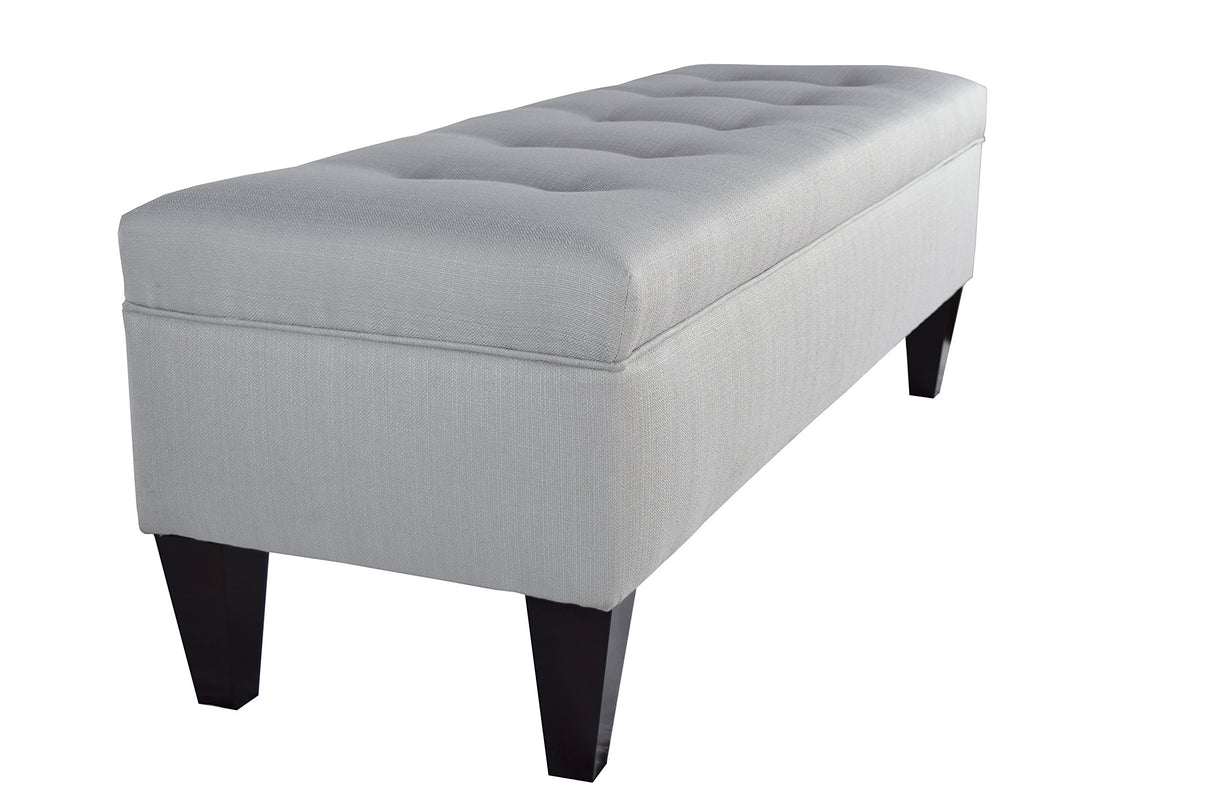 Brooke Button Tufted Upholstered Long Bedroom Storage Bench