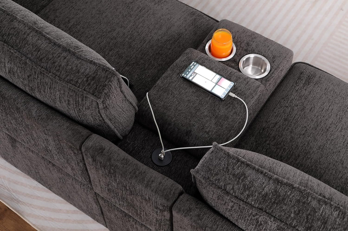 UltraMax U-Shaped Sleeper Sectional Sofa with Pull-Out Bed & Storage Console