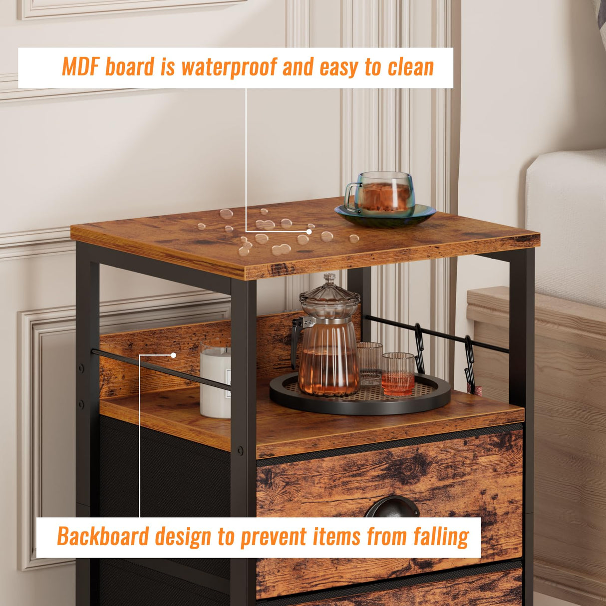 Nightstands Set 2, Bedside Table