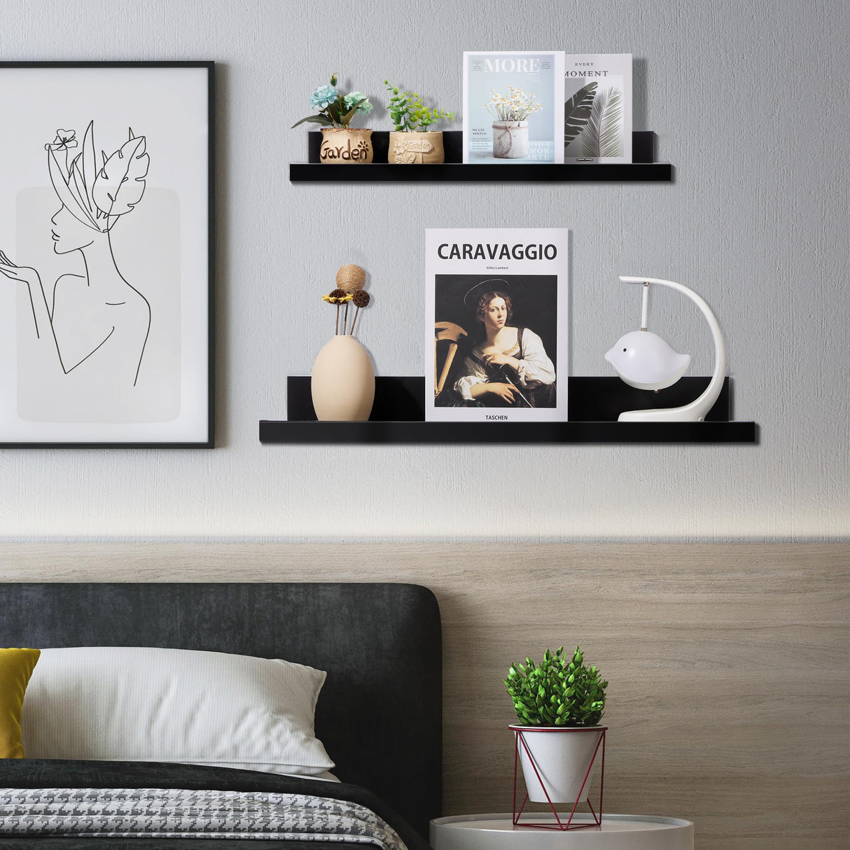 Floating Shelves for Wall Décor Storage, Wall Shelves Set of 5