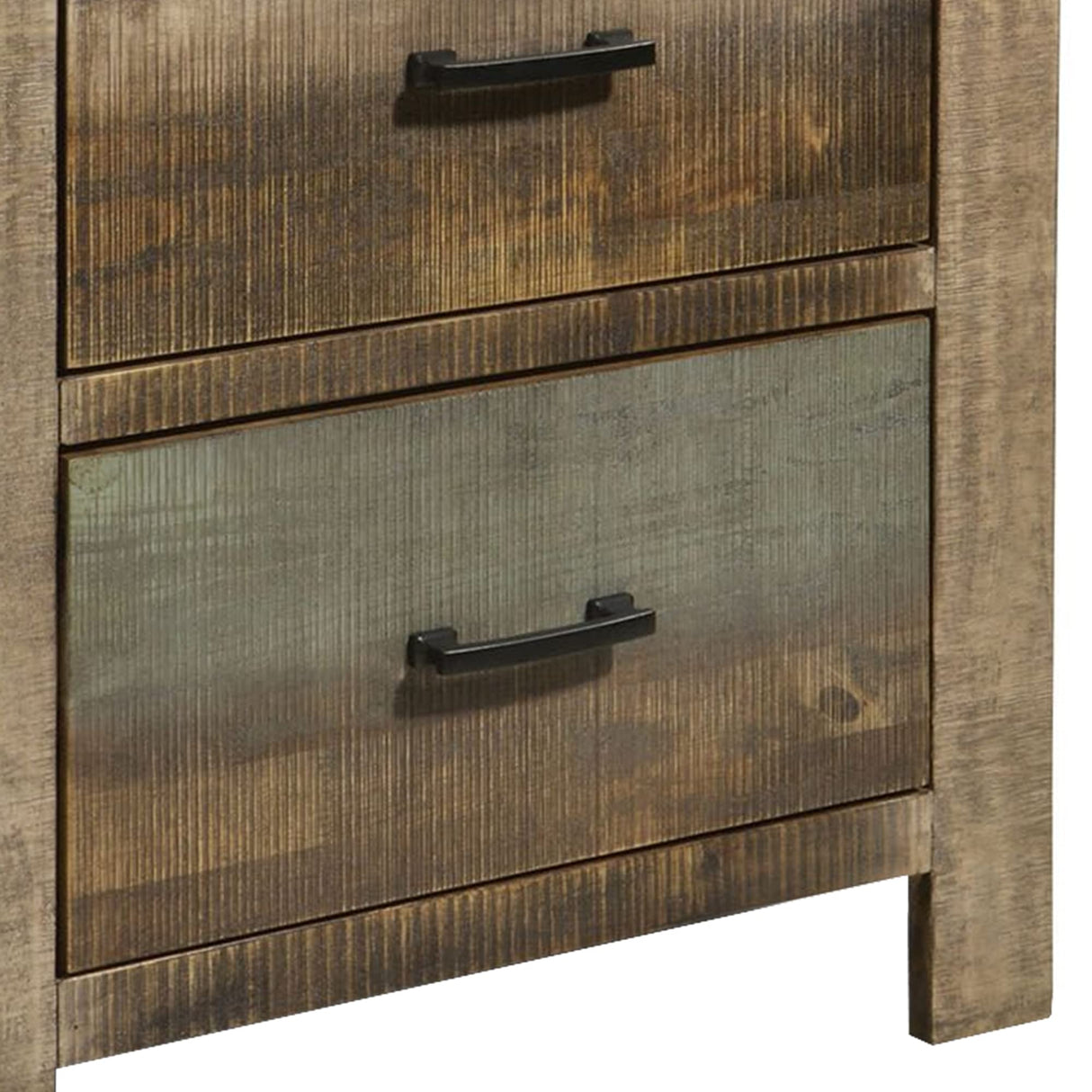Nightstand with Drawers, Brown