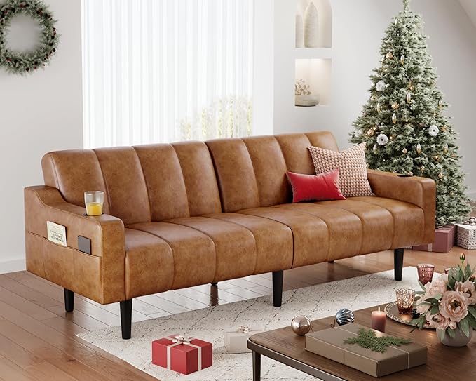 80'' Sleeper Sofa Couch, Small Splitback Loveseat