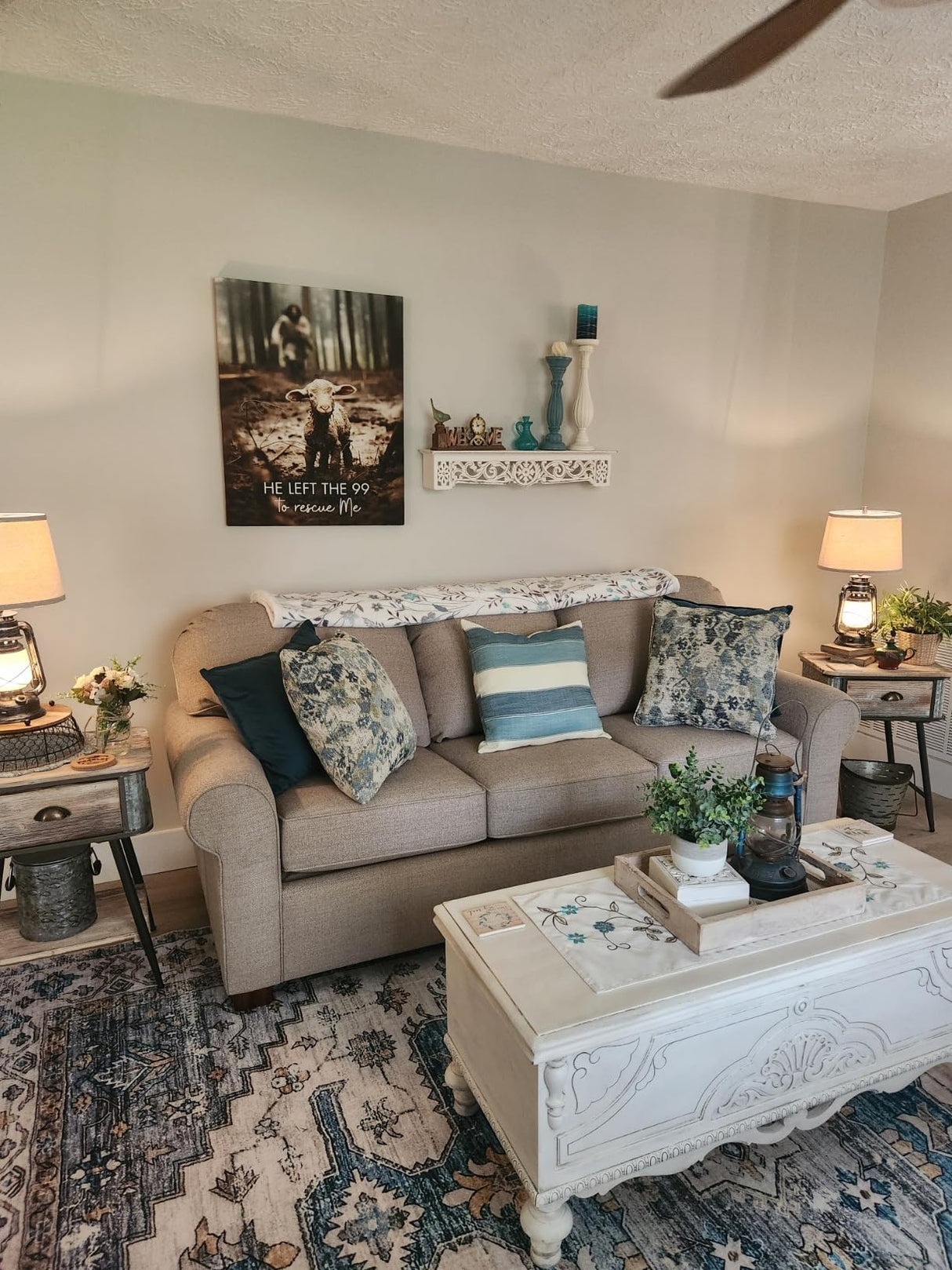 1PCS Farmhouse Night Stand with Drawer