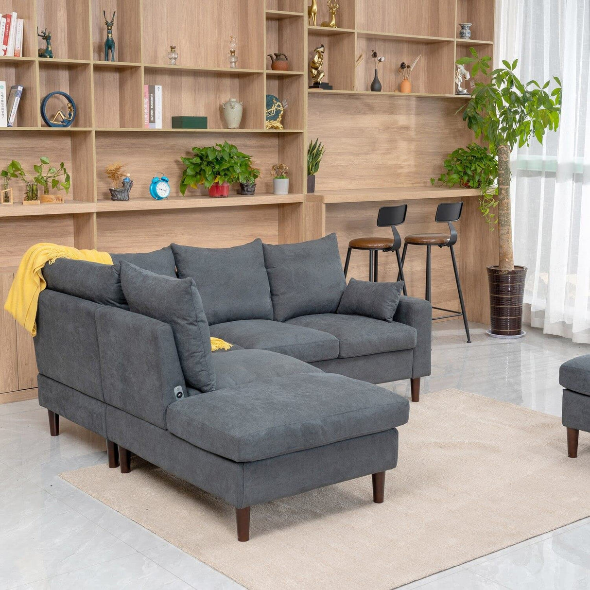 Convertible Sectional Sofa Couch, L-Shaped Corner Couch