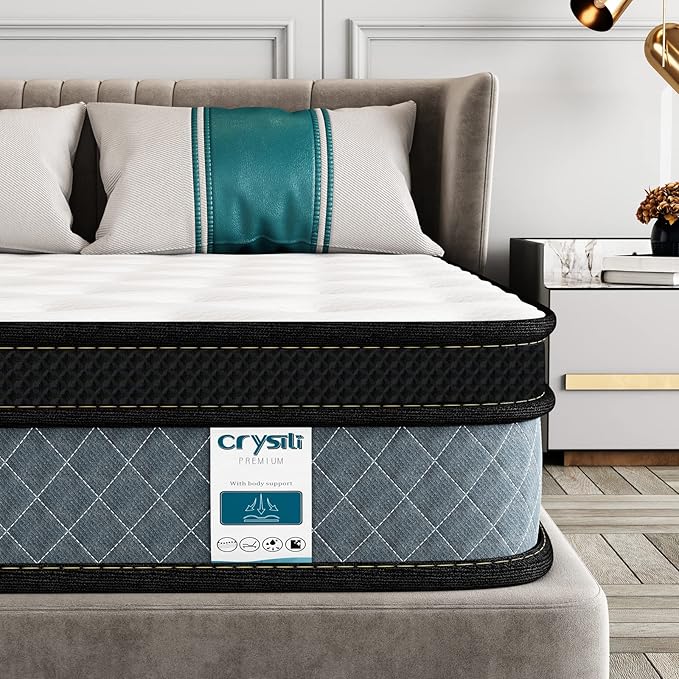 King Mattress, 10 Inch Memory Foam Mattress with Innerprings Hybrid King Mattress in a Box Pressure