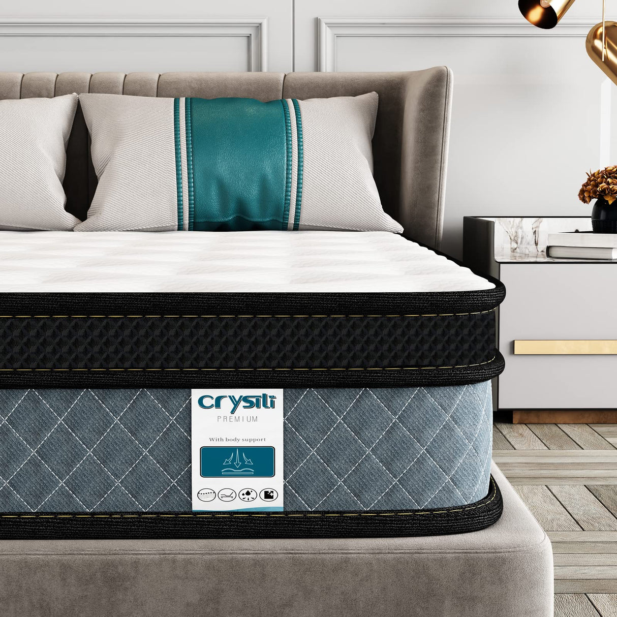 Queen Mattress, 10 Inch Memory Foam Mattress with Innerspring Hybrid Mattress in a Box Pressure Relief & Supportive