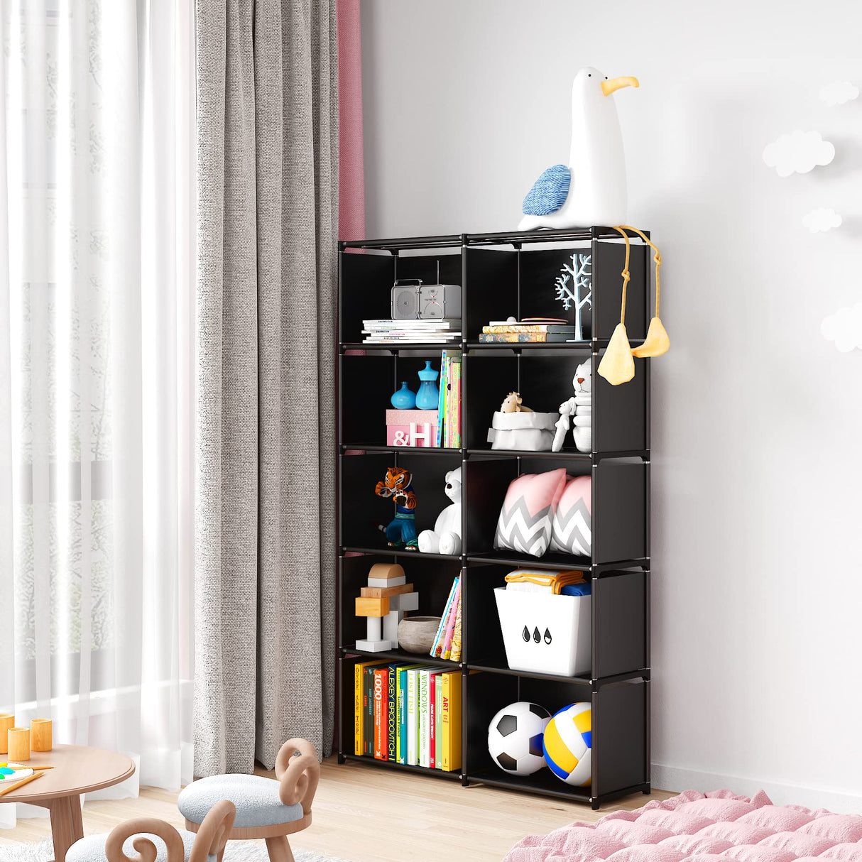 Bookshelves, Assembled Storage Rack, Bedroom Living Room Vertical Cabinet Bookshelf
