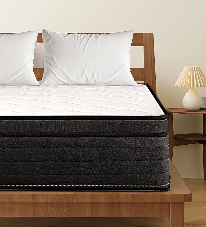 Full Size Mattress, Full Hybrid 12-inch Mattress in a Box, Memory Foam & Individually