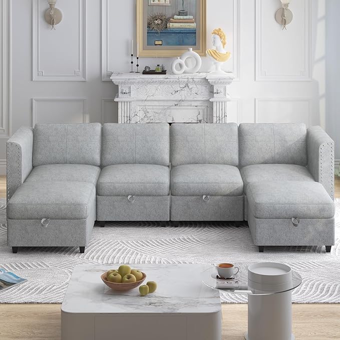 9 U Shape Sectional Sofa for Living Room