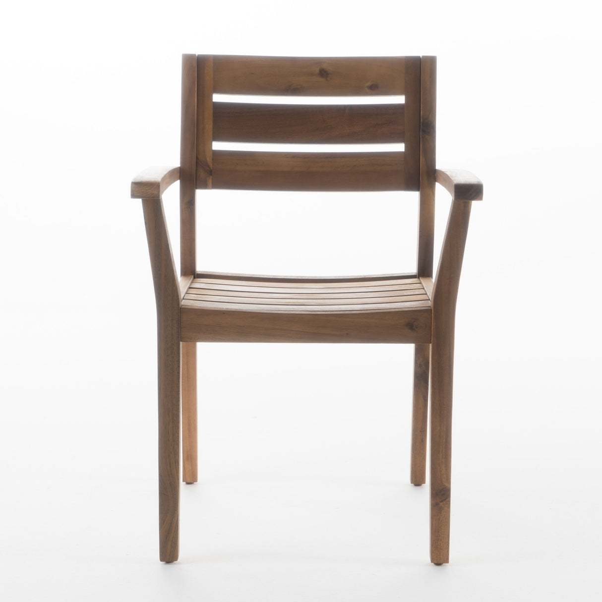 Stamford Outdoor Acacia Wood Dining Chairs, 2-Pcs Set, Teak Finish