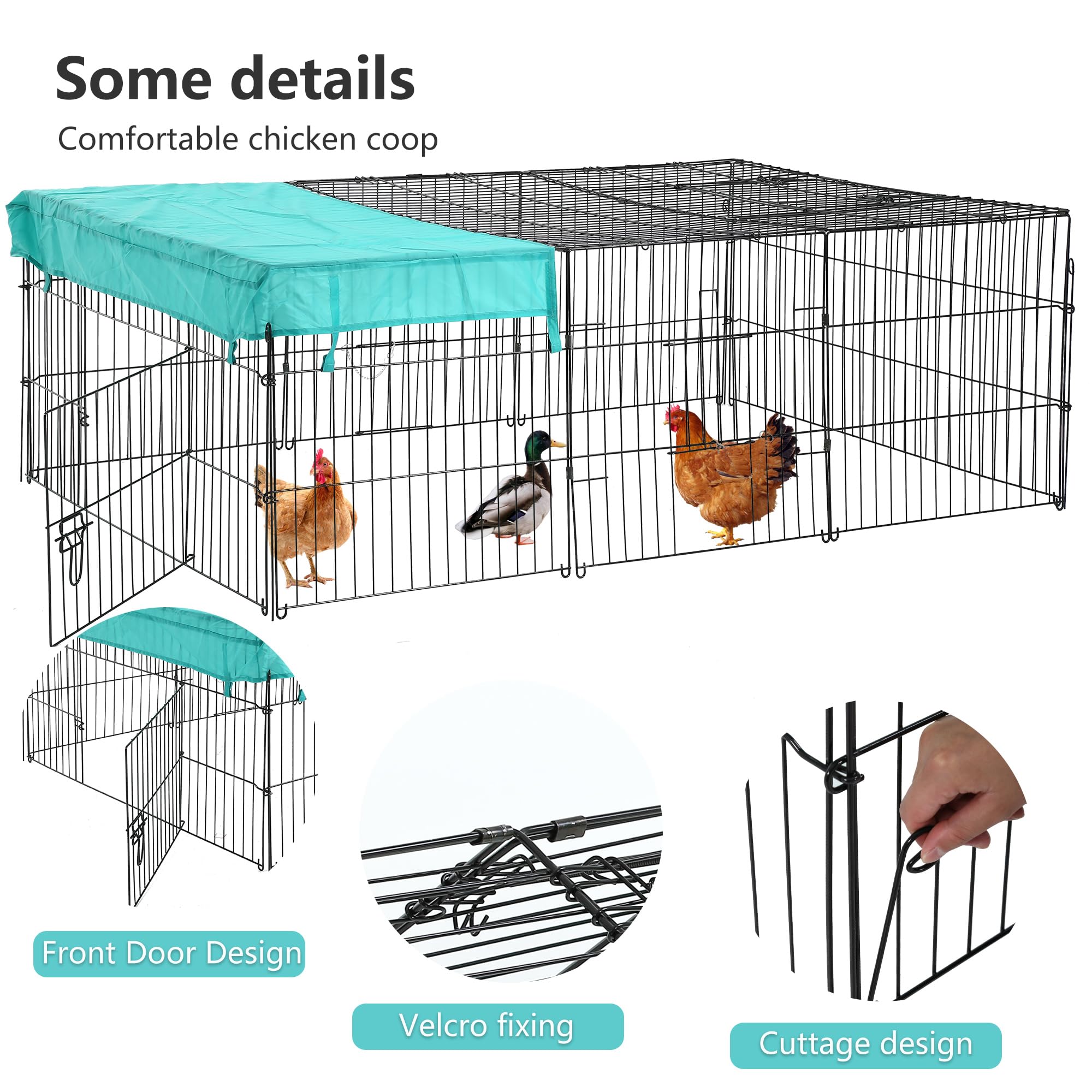 FeatherFort Mini Chicken Run – 6x4ft Coop with UV Roof, Secure Door & Rustproof Frame