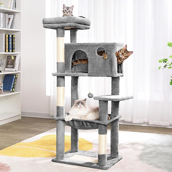 Cactus Cat Tree for Large Cats 53 Inches Multilevel Cat Tower