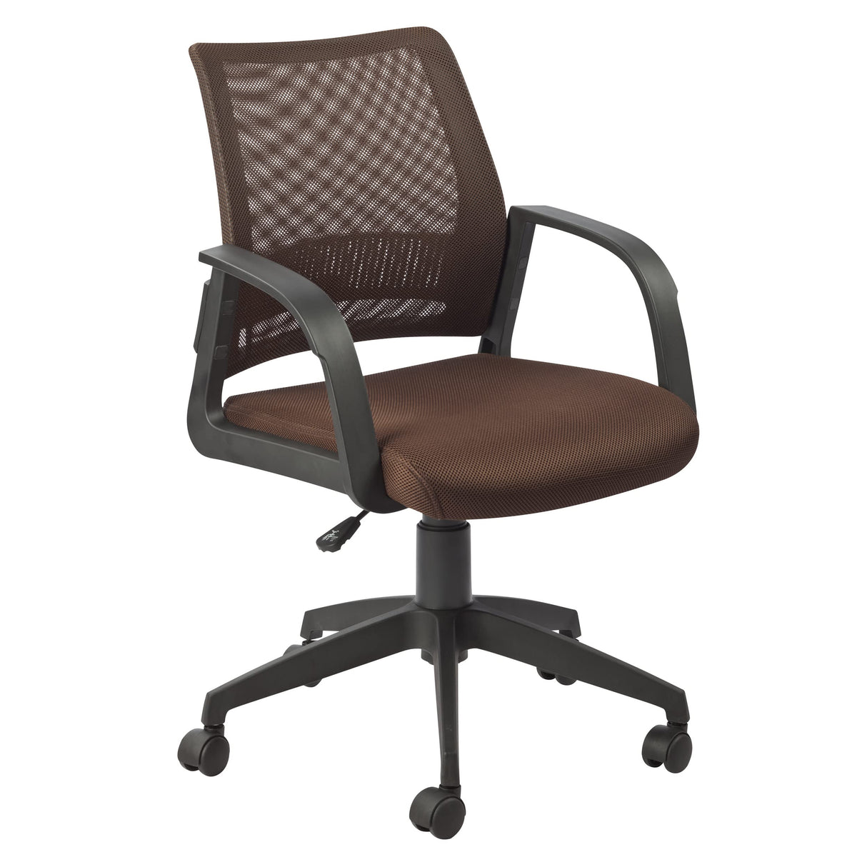 Height Mesh Back Office Desk Chair, Deep Brown, 24"