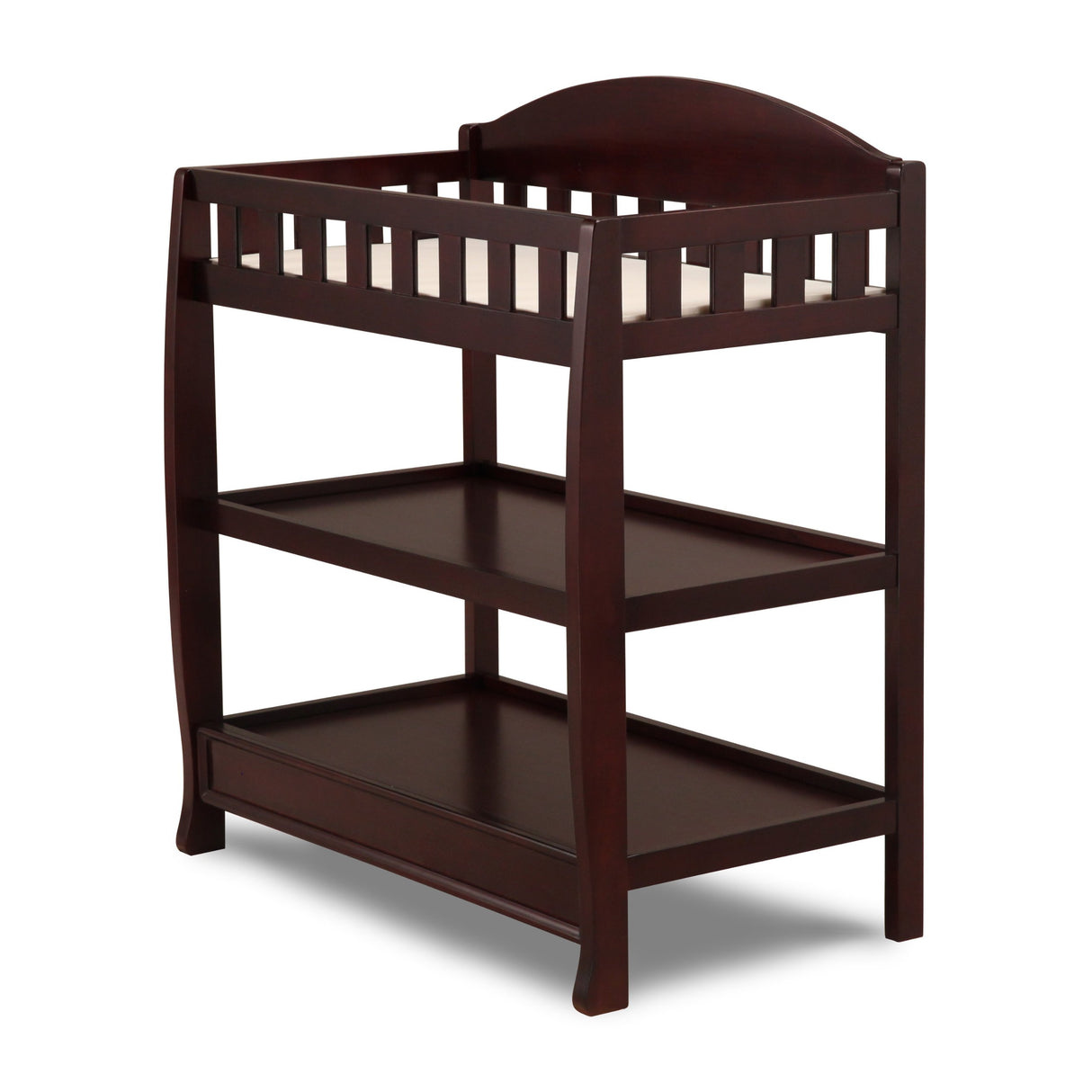 Delta Children Perry 6-in-1 Convertible Crib - Greenguard Gold Certified, Walnut Espresso & Infant Changing Table with Pad, Espresso Cherry