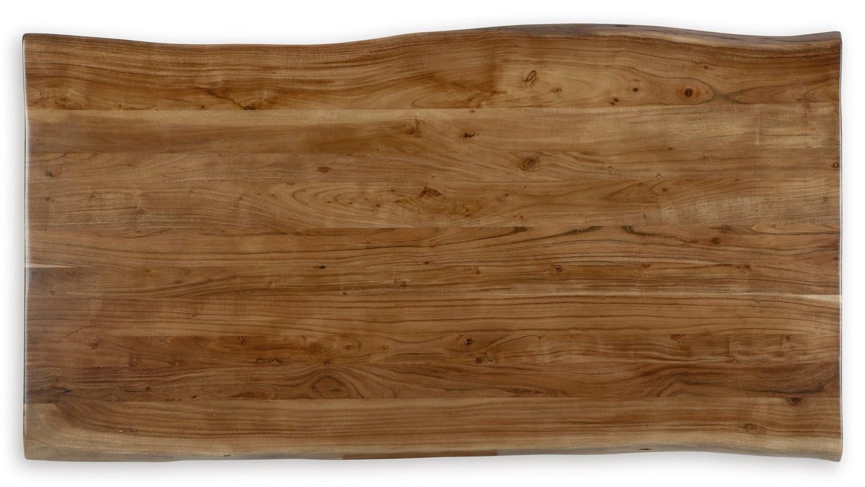 Fortmaine Contemporary Dining Table with Natural Live Edge