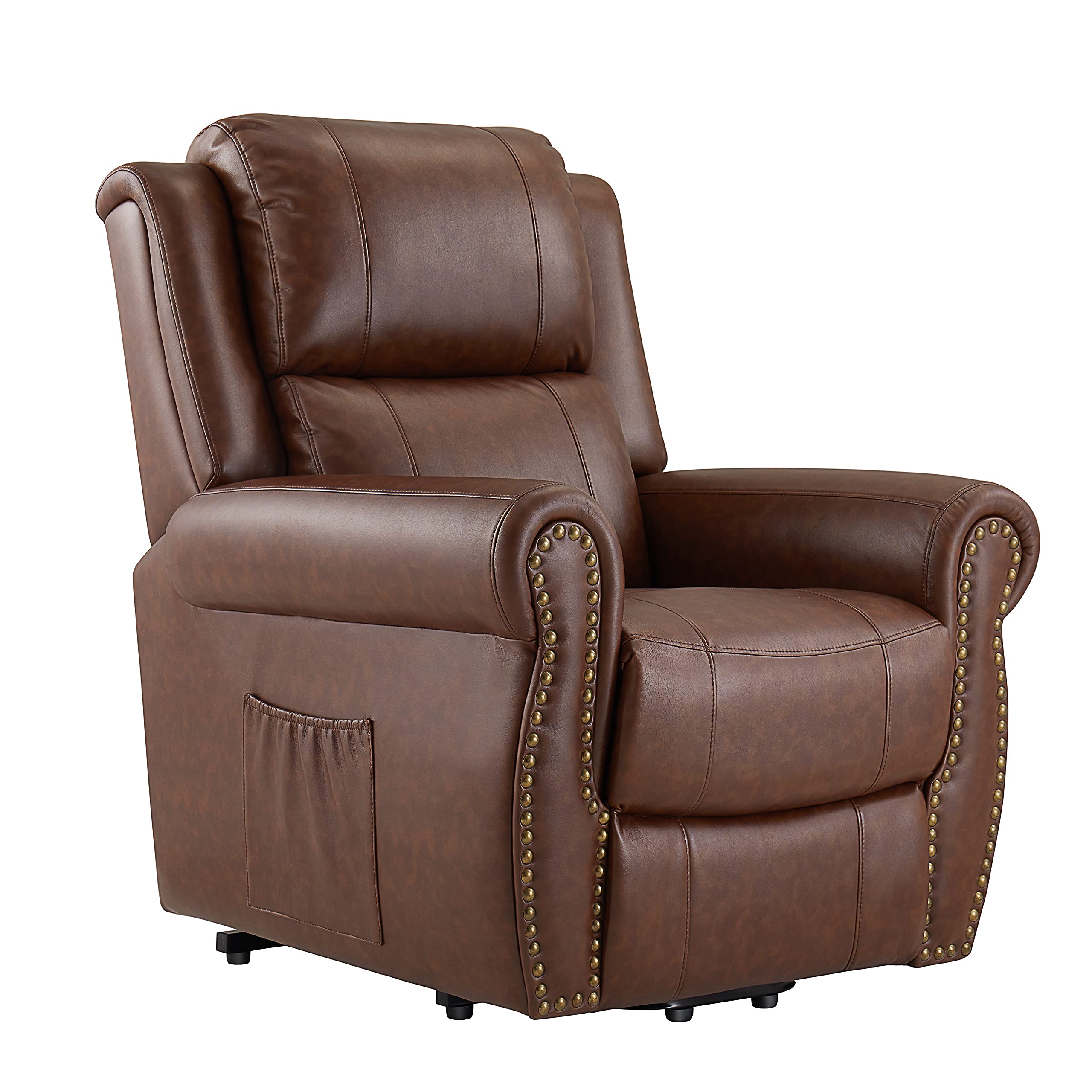 MediCozy Infinite Recliner – Power Lift Chair in Air Leather with Pillow Back