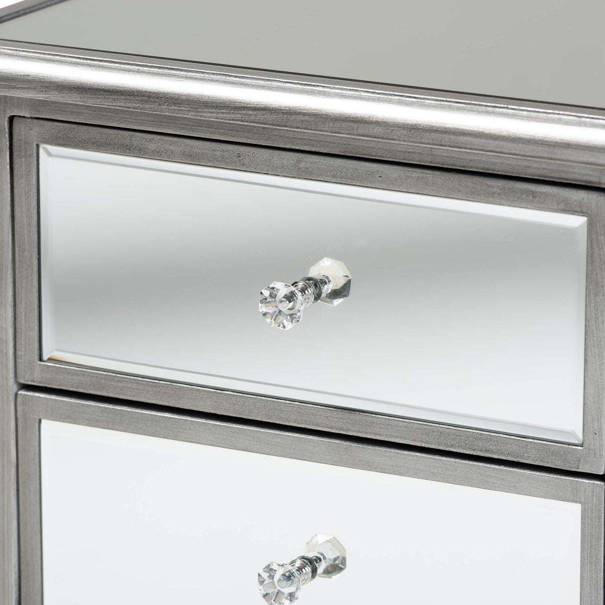 Nightstands, Silver/Mirror