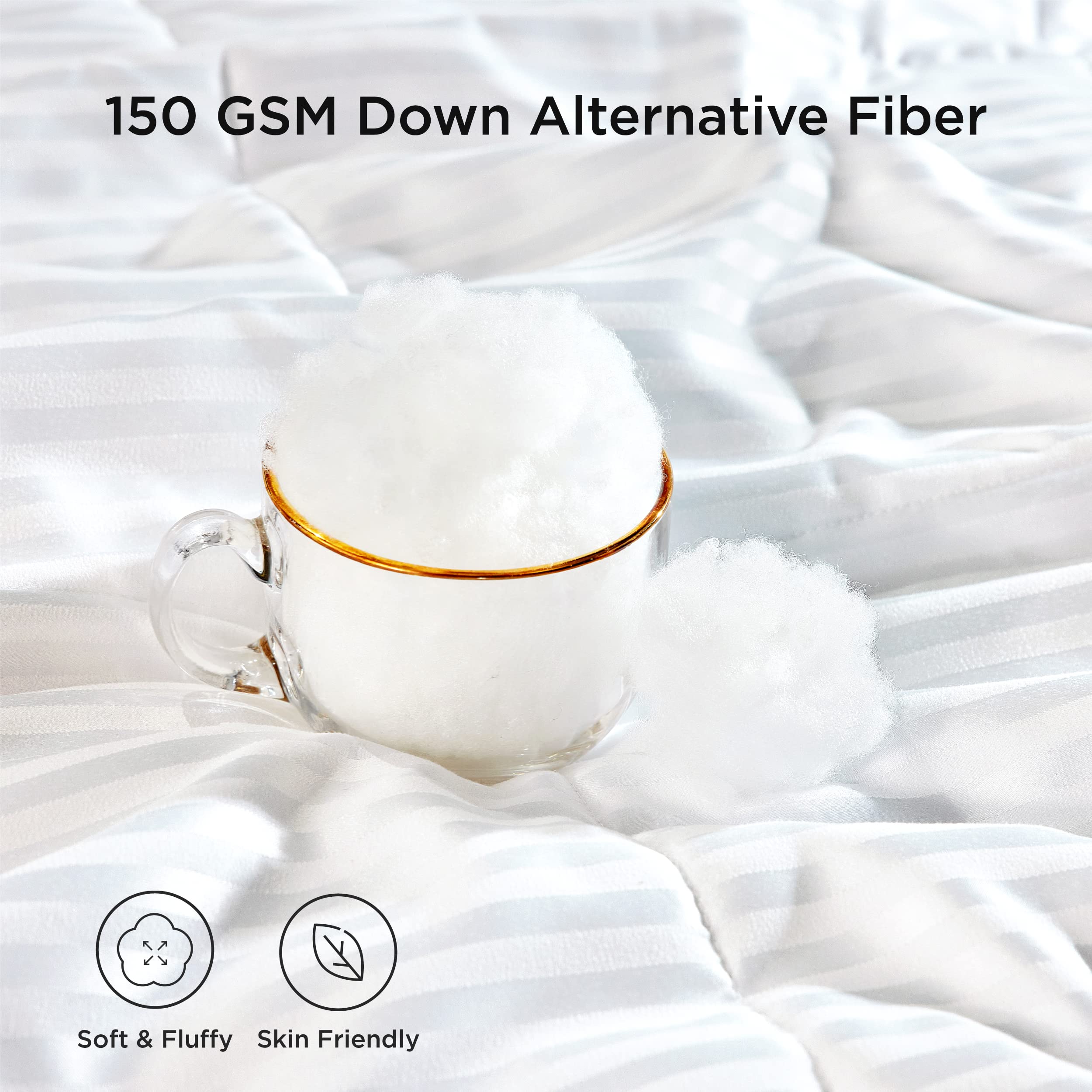 Bedsure Duvet Insert Lightweight Comforter, Quilted Cooling Duvet Insert, Ultra Soft Down Alternative Comforter with Corner Tabs (Queen, White)