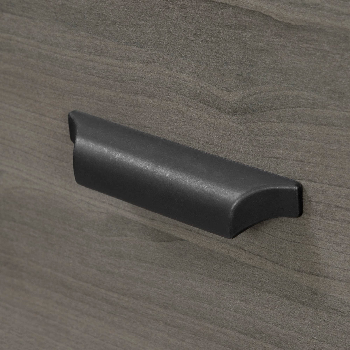 Versa L-Shaped Desk, Gray Maple