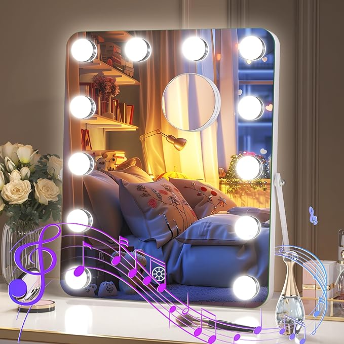 Updated LED Makeup Mirror, Hollywood Vanity Mirror