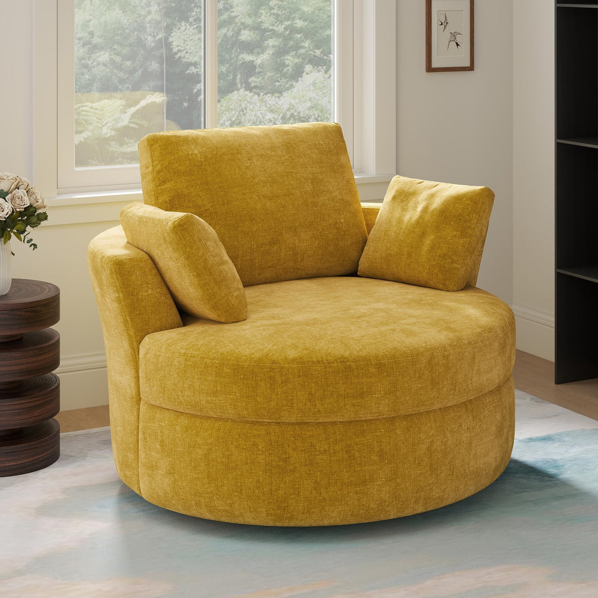 Modern Upholstered Accent Single Sofa Arm Chair for Nursery, Living Room