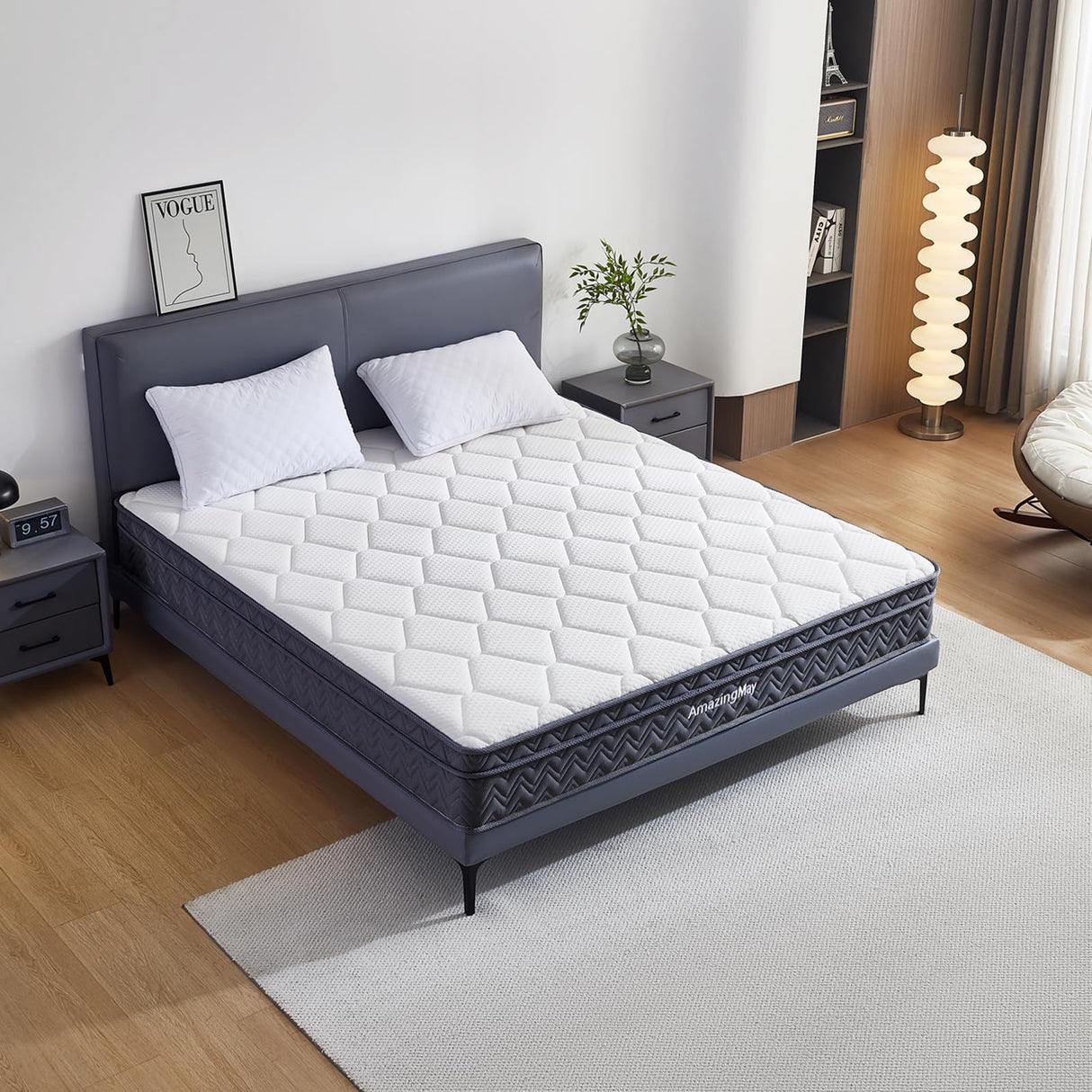 Queen Mattress, 10 Inch Hybrid Mattress in a Box with Gel Memory Foam