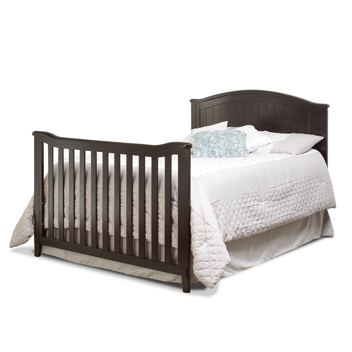 Fairview Crib, Classic 4-in-1 Convertible Crib, Made of Wood, Non-Toxic Finish, Wooden Baby Bed, Toddler Bed, Child’s Daybed and Full-Size Bed, Nursery Furniture - Espresso
