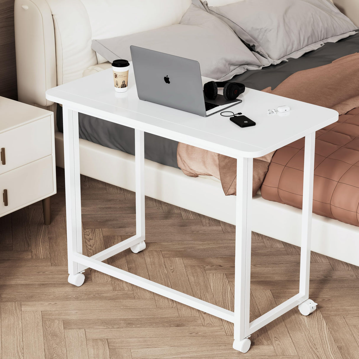 Folding Desk,Not Require Assembly,Small Foldable Desk 31.5" for Small Spaces