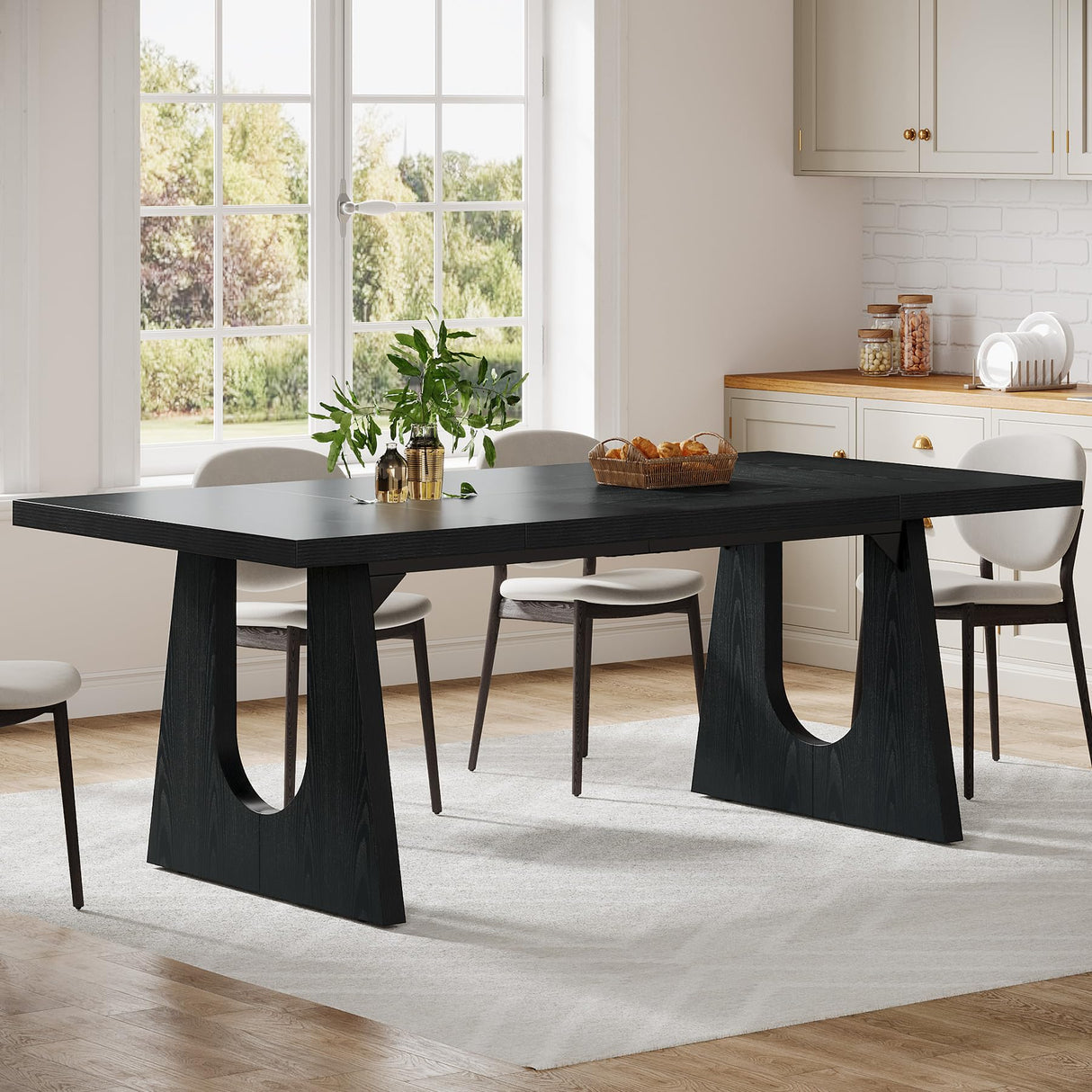 70.9-Inch Dining Table for 6-8 People - Modern Rectangular Kitchen Table