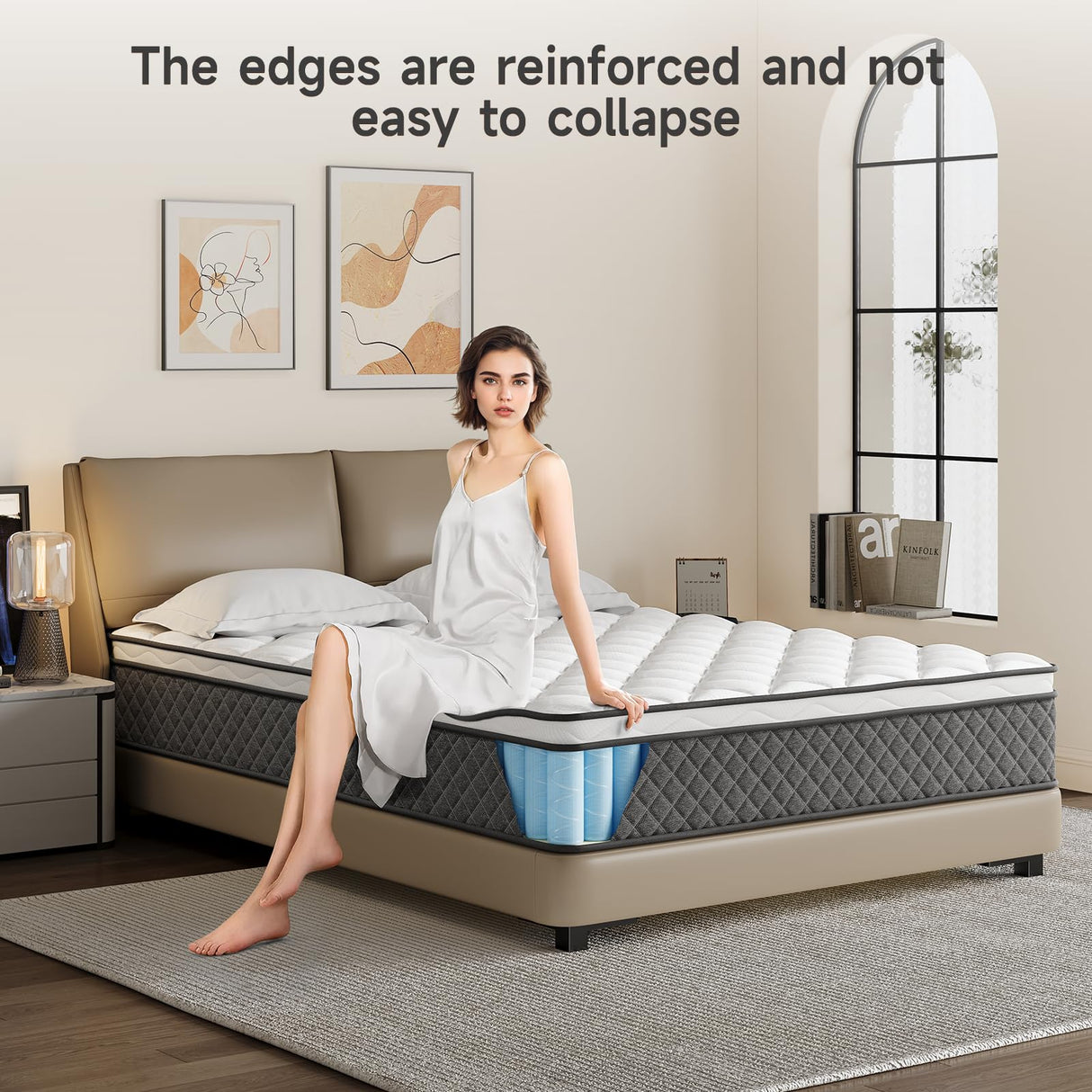 Queen Mattress,10 Inch Hybrid Mattress in a Box