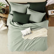 Sage Green Comforter, California King Comforter Set Textured Design