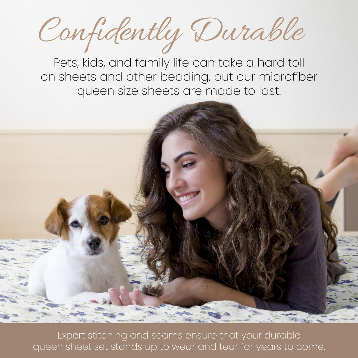 4 Piece Queen Sheet Set (Light Blue Floral) - Sleep Better Than Ever