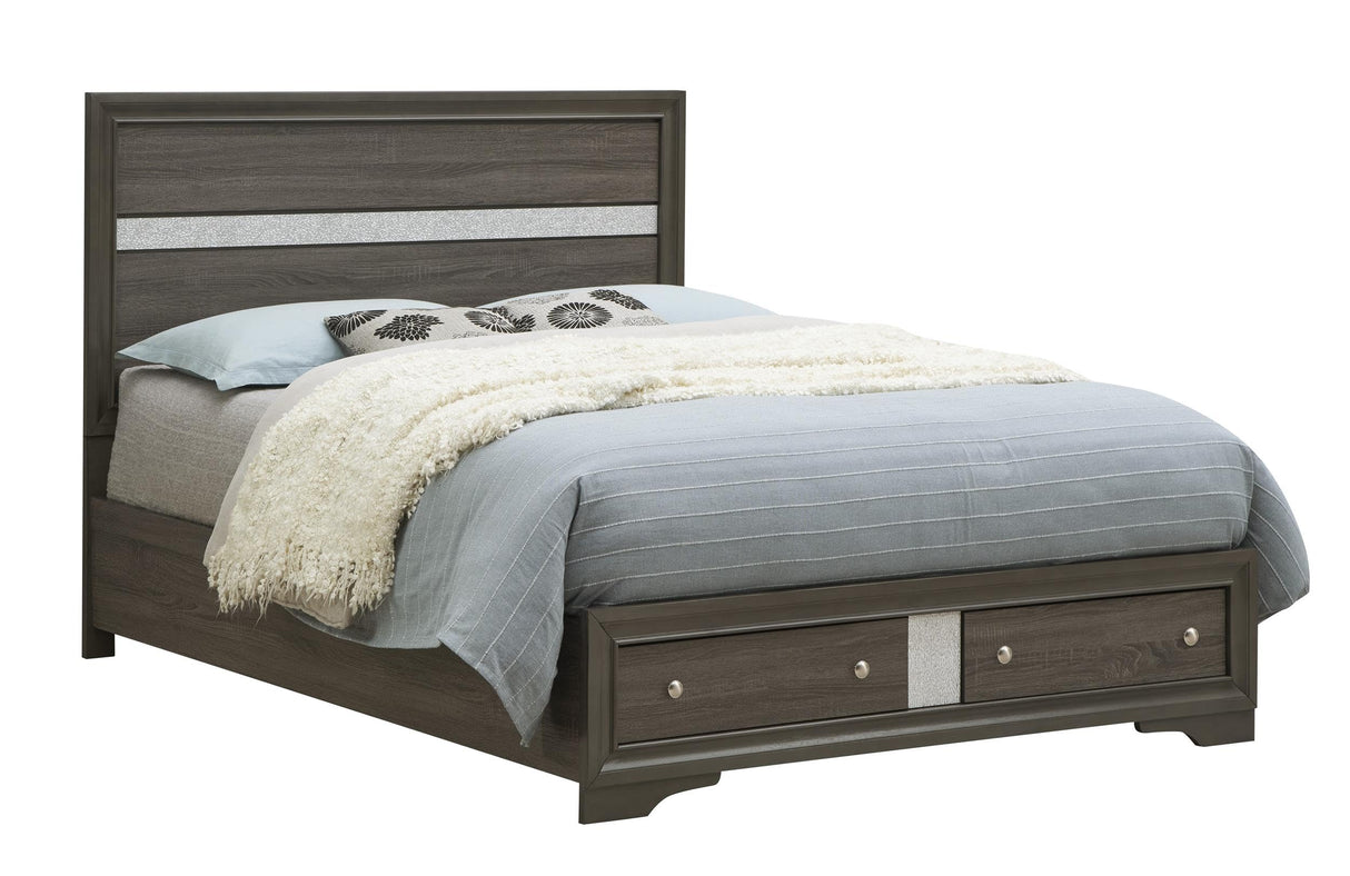 Madrid G02305B-FB Full Bed Finished in Gray Wood